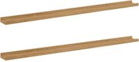 vidaXL Wandplank Bruin Bewerkt hout 115 x 9 x 3 cm