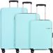 American Tourister Liftoff 4 wielen Kofferset 3-delig met uitbreidingsplooi - Harde bagage - TSA slot - summer blue