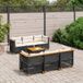 Maison Exclusive - Salon de jardin 7 pièces avec coussins, rotin synthétique noir