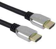 PremiumCord 8K Ultra High Speed HDMI 2.1-kabel M/M 48 Gbps met ethernet, compatibel met video 8K @ 60 Hz, Deep Color, 3D, eARC, HDR, 3-voudig afgeschermd, vergulde connectoren, connectoren van verzilverde zinklegering, 1 m