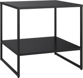 en.casa Bijzettafel Salsnes industrieel met opbergplank 53x51x51 cm zwart