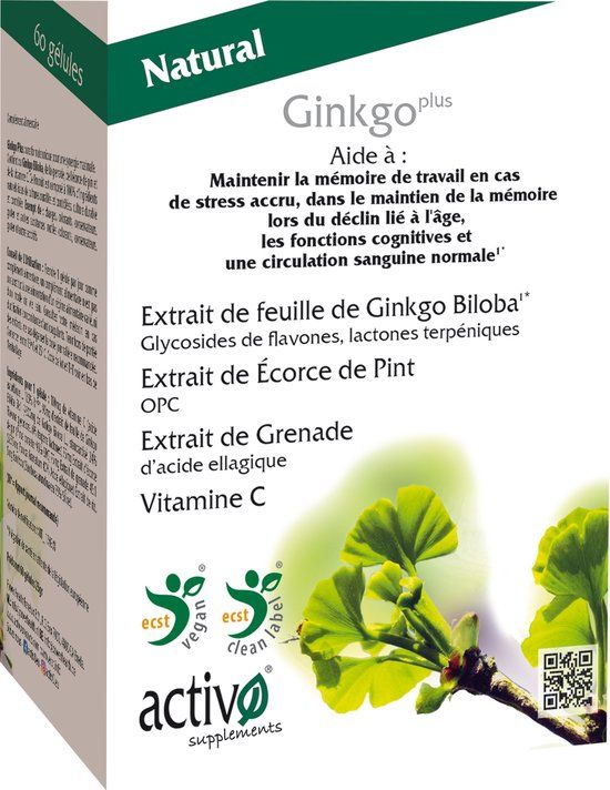 Activo Ginkgo Plus - 60 Vegan Capsules