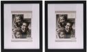 Gerimport Cadre photo Paris - 2x - 20 x 25 cm - noir - avec passe-partout - 13 x 18 cm - bois