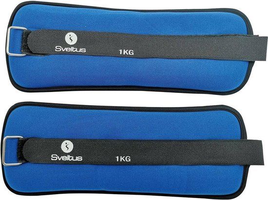 Sveltus Pols- En Enkelgewichten Neopreen 2 X 1 Kg Blauw