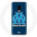 Maniacase Hoesjes voor Samsung Galaxy A8 Plus Olympique de Marseille OM logo Bleu
