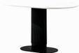 Table Maxim, Blanc-Noir, 120x70 cm, Design Moderne
