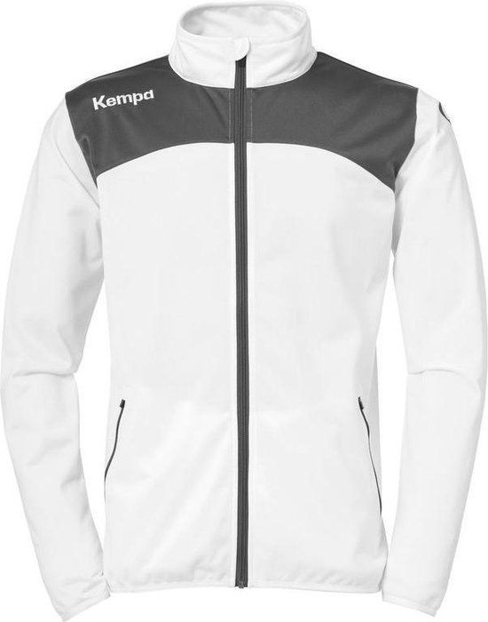 Kempa Emotion 2.0 Polyesterjack - Wit/Antraciet - Maat L - Heren