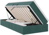 vidaXL Opbergbed met matras, donkergroen, 100 x 200 cm, fluweel