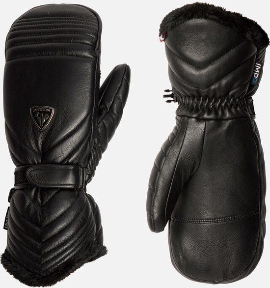 Rossignol Select Leather Impr Ski Mittens - Black - Women's - Size 7 - Waterproof - 2024