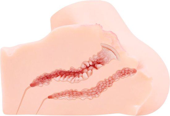 Onahole Masturbator - Beige - 23 cm - TPE gel - Kunstanus - Mannen