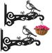 Omgoods - Set de 2 crochets muraux en acier pour plantes et décoration