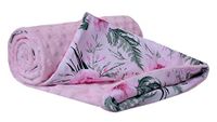 Baby Medi Partners Baby deken 100% Katoenen 75x100 Lichtroze Minky-bloemen