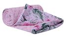 Baby Medi Partners Baby deken 100% Katoenen 75x100 Lichtroze Minky-bloemen