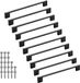 SOTECH 10 stuks meubelgrepen BLACKLINE XII BA 192 mm zwart mat aluminium
