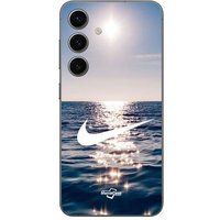 Maniacase Beschermhoes Samsung Galaxy S25 Plus nike logo blanc mer soleil