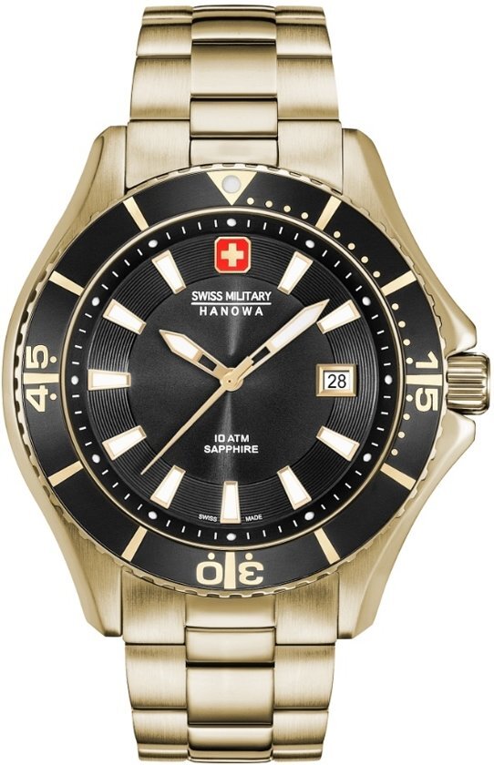 Swiss Military Hanowa 06-5296.02.007 horloge heren - goud - edelstaal doubl