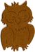 Petra's knutsel-News A-EUF4608-78 strooidecoratie, 15 x uil zijdelings 80 mm, vilt/bruin