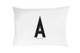 Design Letters Kussensloop A-Z (70x50) A, Wit, Eenmaat
