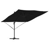 vidaXL Roma Parasol Zwart 286 x 284 x 265 cm Aluminium en Polyester