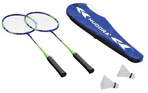 Hudora Badmintonset Winner - 2 badmnton-shaker + 2 kurk-shuttles - 76409