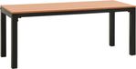 vidaXL Banc de jardin 110 cm acier et HKC marron et noir