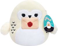 Squishmallows Harry Potter Hedwig tenant une lettre 20cm peluche
