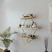 Hanah Home Stijlvolle wandplank, goud & oak, 60 x 70 x 14 cm