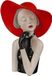 Gilde Beeld Meisje met rode hoed - Rood - Decoratie figuren - Polyresin - Hoogte 27 cm