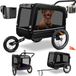 KESSER® Chariot de vélo pour chien jusqu'à 40 kg 3 en 1 Buggy pour chien - Chariot de vélo pour chien Jogger - Noir