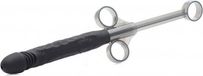 Master Series Jizz Shooter Silicone Dildo Lube Launcher - Black