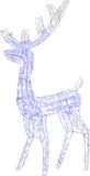 vidaXL Kerstversiering rendier 140 LED's 120 cm acryl blauw
