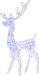 vidaXL Kerstversiering rendier 140 LED's 120 cm acryl blauw