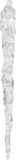 Decoris Ijspegel plc l2b1,3h18,5 cm transparant