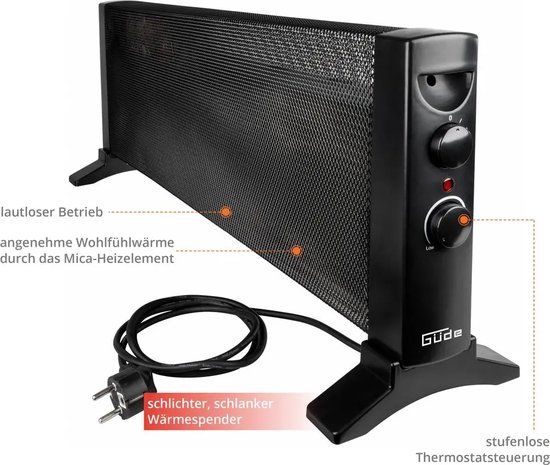 Güde GKH 1200 Mica Convectorverwarming - 1200W - Zwart