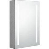Maison Exclusive - Armoire de toilette à miroir LED pour la salle de bains, gris béton, 50 x 13 x 70 cm