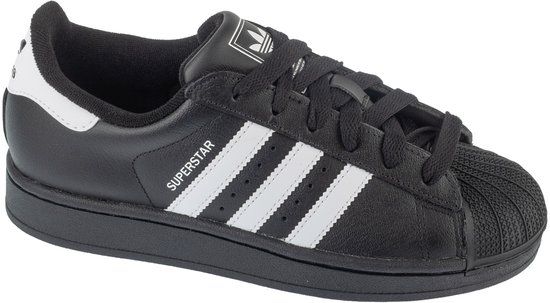 adidas Superstar II J Sneakers Zwart Leer Jongen Maat 38 2/3
