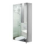 Croydex Colorado Badkamerspiegelkast met enkele deur, verstelbare glazen plank, badkamerwandkast met spiegeldeur, ontworpen voor kleine ruimtes, voorgemonteerd en alle fittingen inbegrepen, 67 x 38 x