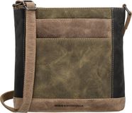 Hide & Stitches Himalaya Schoudertas Dames - Crossbodytas met verstelbare schouderband - Tas van 100% Leder - Olijfgroen