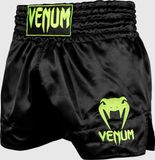 Venum Muay Thai Shorts Classic - Zwart/Neon Geel - S