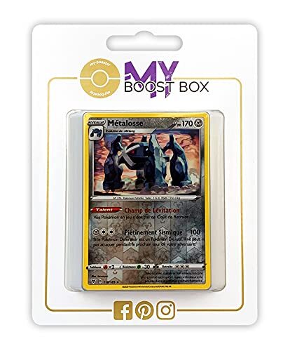 my-booster Métalosse (Metagross) 118/185 Holo Reverse - Myboost X Epée et Bouclier 4 Voltage Éclatant - Doos met 10 Franse Pokemon kaarten