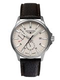 Bauhaus Aviation Herenhorloge met lederen band of titanium armband, automatische titanium behuizing 10 ATM, gangreserve 24 uur, saffierglas, datum 2860