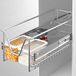 BAKAJI Tiroir télescopique pour cuisine, extensible, peu encombrant, avec rail en acier inoxydable (30 cm)