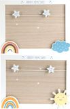 Koopman Houten speelgoed memobord regenboog voor kinderen - kleurrijk design