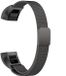 By Qubix - Milanese Smartwatch Bandje - Zwart - Large - Geschikt voor Fitbit Alta HR