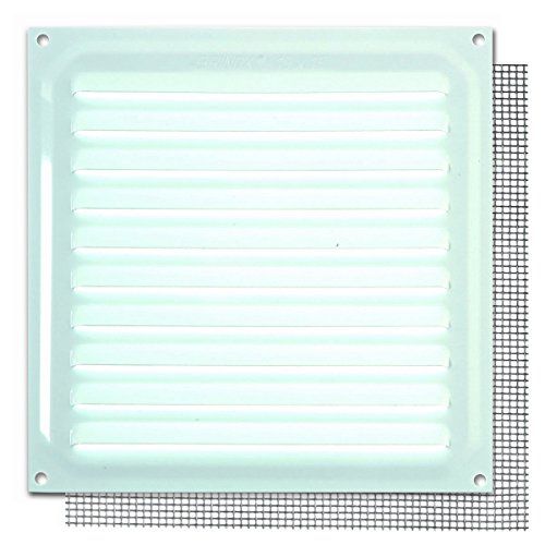 Brinox b73010d ventilatierooster met vliegengaas (15 x 15 cm) wit gelakt