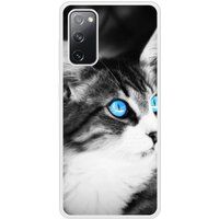 Samsung Bedrukt siliconen hoesje compatibel met Galaxy S20 FE Chat yeux bleu