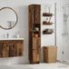 Maison Exclusive - Armoire de salle de bain avec étagère ouverte, en bois vieilli (modèle EDE)