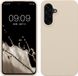 kwmobile hoesje geschikt voor Samsung Galaxy A56 5G - Hoesje met siliconen coating - Smartphone case in mat crème