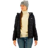 Superdry - Gewatteerd Fuji Lite Wave jack met capuchon - Dames - Zwart