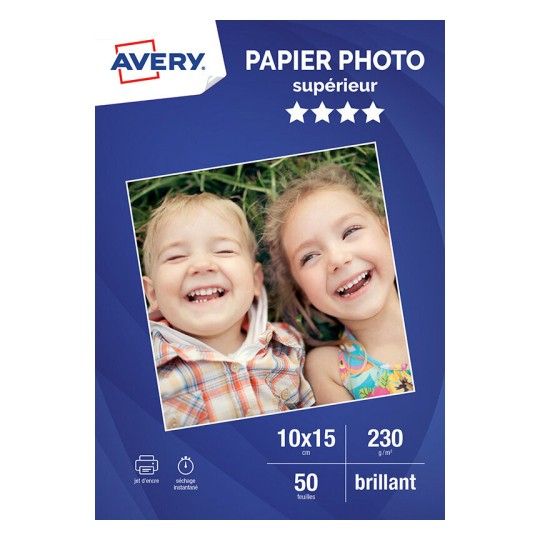 Avery 2497-50 - Fotopapier - A6 - 230 g/m² - Glans - 50 vellen